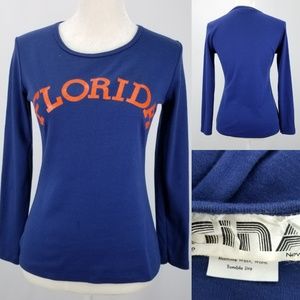 Vtg 70s Gina Rome Medium UF Florida Gators Long Sleeve Graphic Tee w Flaws